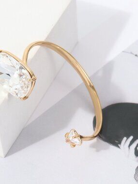 Alexis Bittar Statement Large Gemstone Bangle Bracelet